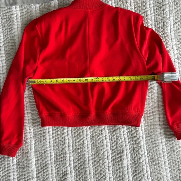 RACHEL Rachel Roy Bold Red Bomber Jacket, Size Medium - Picture 4 of 8